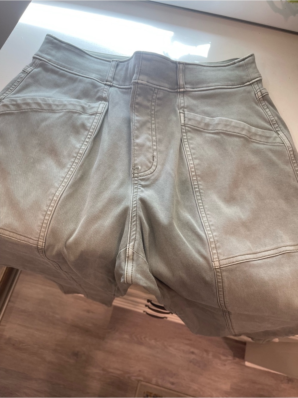 SPANX High-Rise Straight Leg Pants in Sage Green